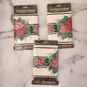 Fashion point decorative border bundle of three imperial wall coverings floral '
